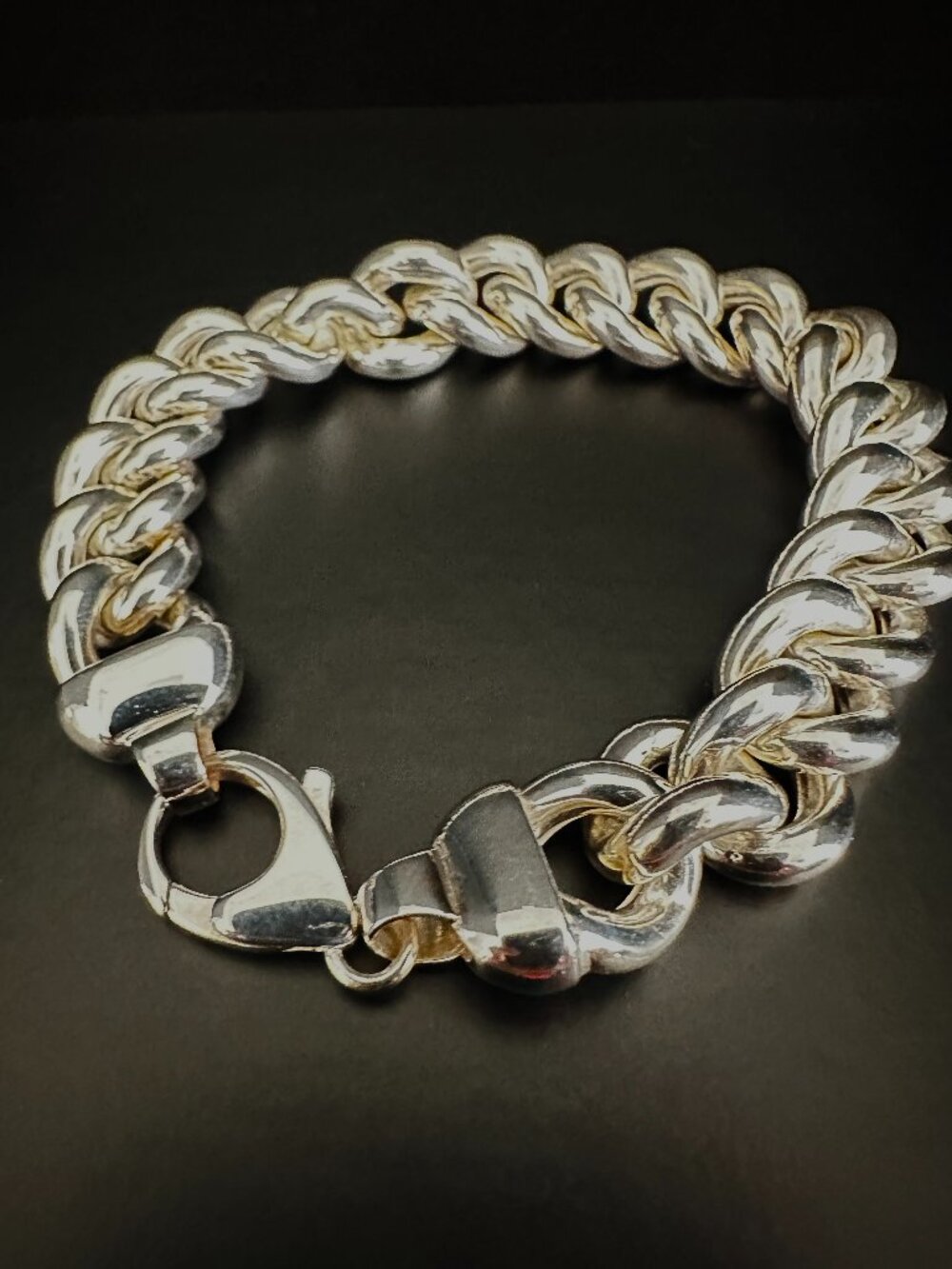 Milor Italy Sterling Silver 925 Cuban Link Bracelet 8" | 42g Heavy Unisex